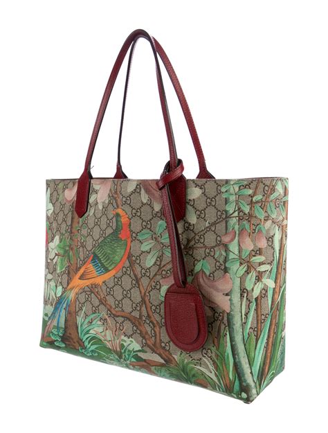 gucci tian print tote|Gucci GG Supreme Tian Garden Tote .